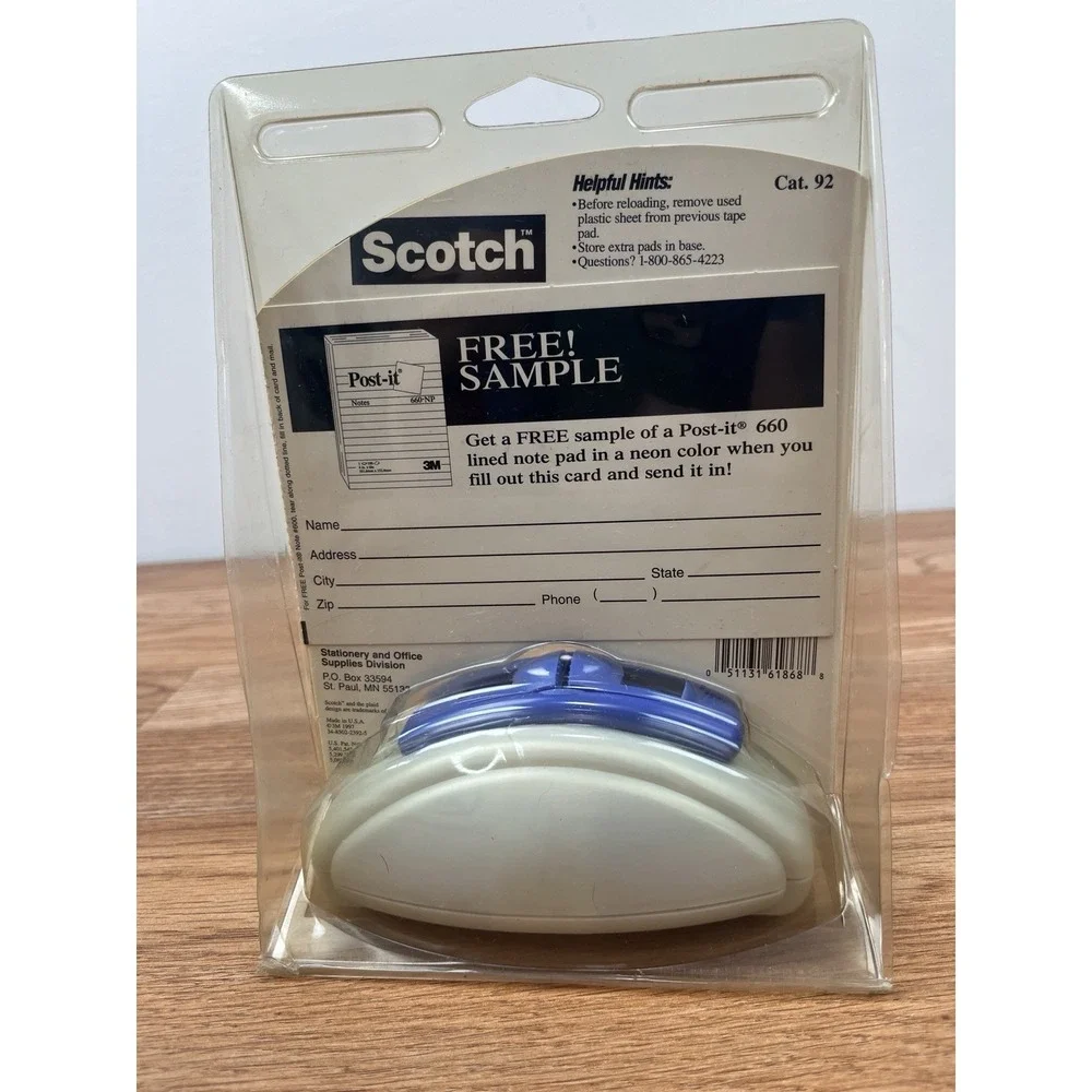Scotch Pop-Up Tape Strip Dispenser with 2 Refill Pads, Weighted Desk Holder NEW